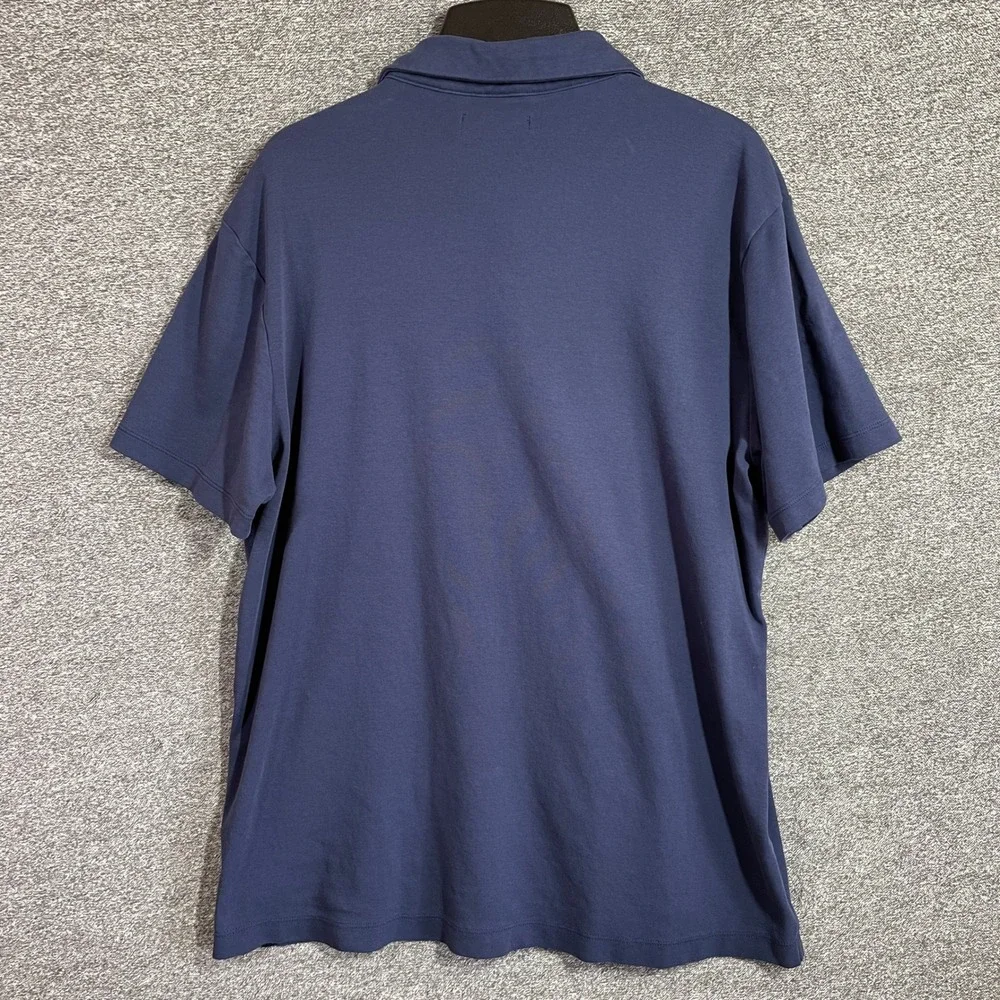 Banana Republic Polo Shirt Mens XL Navy Blue Cotton Short Sleeve Classic Fit